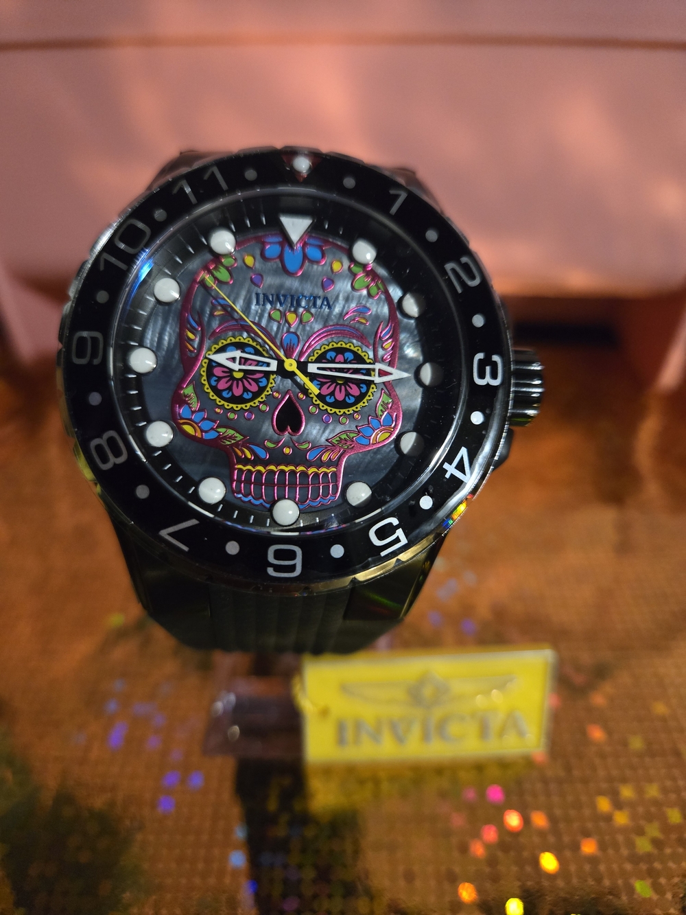 36854 Invicta Aviator Dia De Los Muertos Mother Of Pearl Men's Watch 50mm